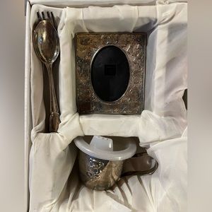 Silver plated baby set